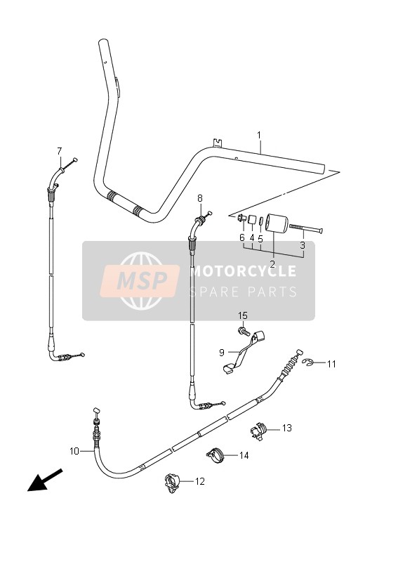 Suzuki AN650A BURGMAN EXECUTIVE 2011 Handlebar (AN650 E19) for a 2011 Suzuki AN650A BURGMAN EXECUTIVE